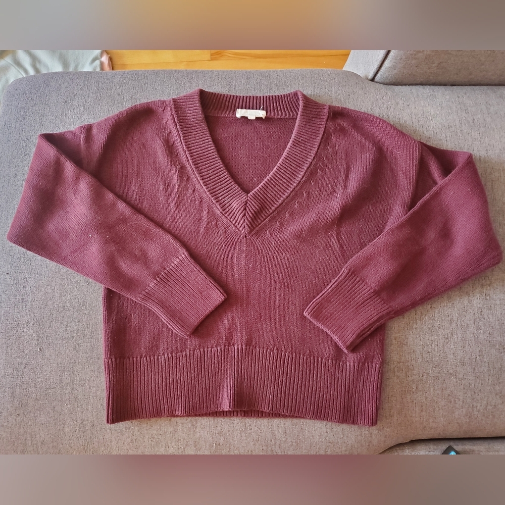 Kotn, size small, aubergine sweater